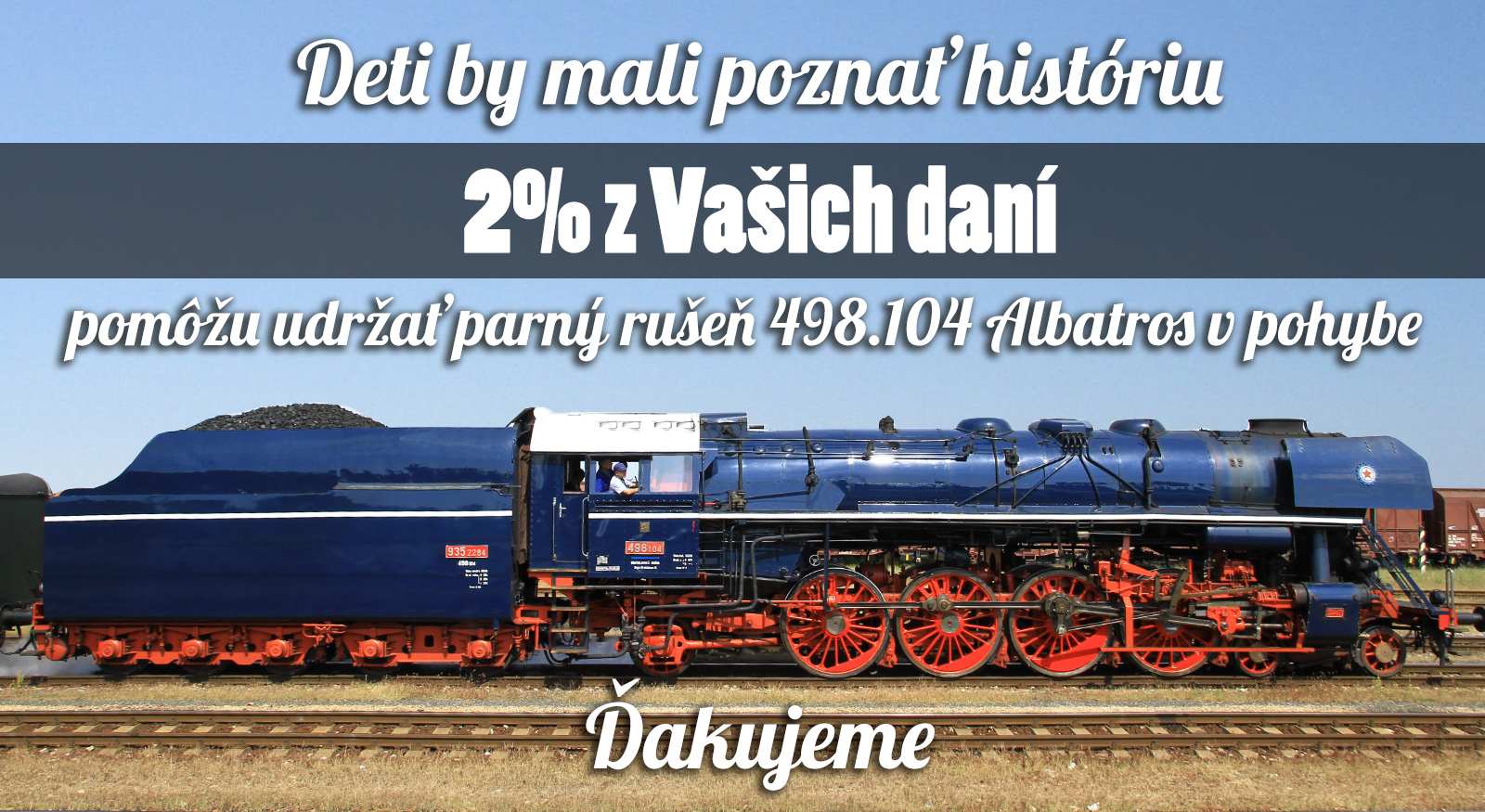 Aj v roku 2022 sme prijímateľmi dvoch percent z vašich daní. Ďakujeme.